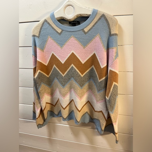 CHARLIE B – Chevron Knit Sweater – Size L - Picture 3 of 9